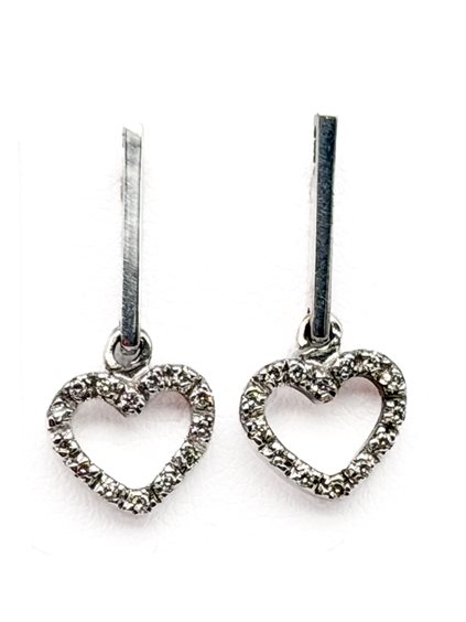 Orecchini Gioielleria Dossena  Donna Orecchini in oro pendenti in Oro bianco Diamante 0.14 Ct OROR-21-253 - OROR-21-253